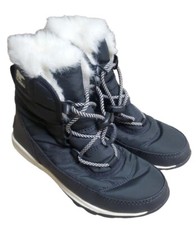 Sorel Kids Whitney II Black Short Lace Up Winter Boot Size US 4