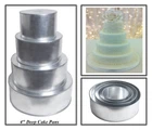 4 TIER HEAVY DUTY ROUND CHRISTMAS CAKE TINS 6" 8" 10" 12"  (4" Deep)