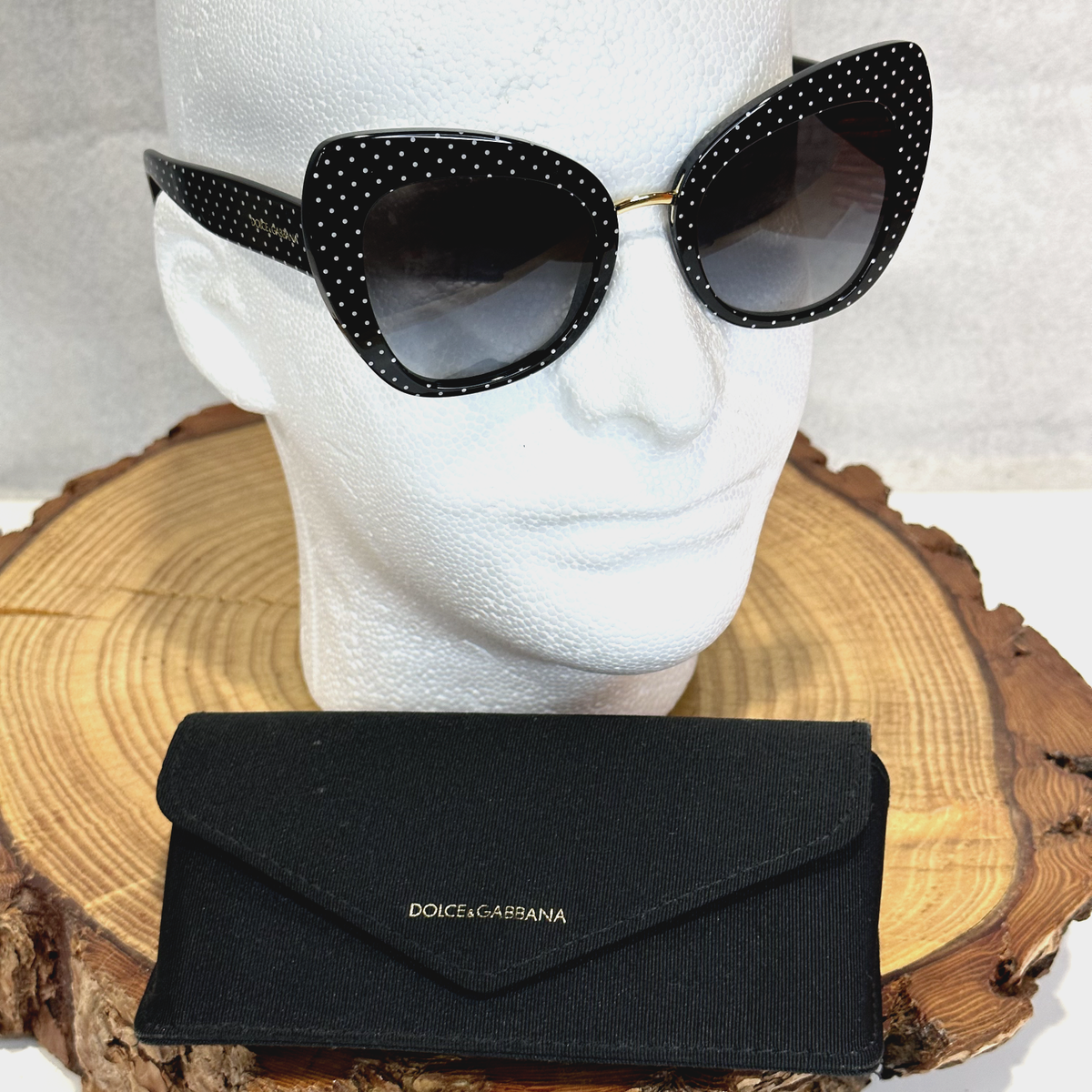 Dolce & Gabbana Cat-Eye Sunglasses with eyeglass pouch Dolce & Gabbana - Cat-Eye Gold & Red Sunglasses | Mitchell  main image 4