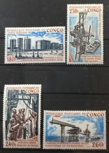 CONGO, PEOPLE’S REPUBLIC #C151-C154. OIL INSTALLATION.    MNH