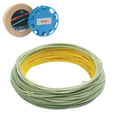 Maxcatch Gold/Moss 2-8F 100ft Fliegenschnur Schwimmende Schnur mit 2 Schlaufen
