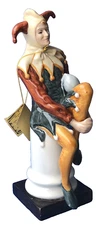 THE LEONARDO COLLECTION FIGURINE FINE PORCELAIN - THE JESTER -10" TALL