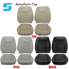 Driver & Passenger Bottom & Top Leather Seat Cover For 2005-2009 Ford Mustang GT