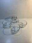 Lot of 4 PYREX B-20 7200    2 Cups 500 ml Round Clear Glass Storage Bowl   4.75"