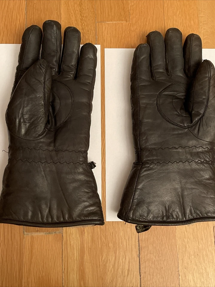 Guantes deportivos de motociclista Olympia de cuero negros, talla S pero realmente M, usados Foto 2 de 4