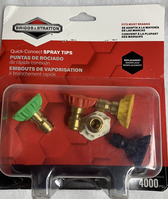 #ad New Briggs amp; Stratton 6193 Quick Connect Nozzle Spray Tips for Pressure Washers $50.00