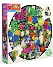 Eeboo "Organic Harvest" 500 Piece Round Jigsaw Puzzle