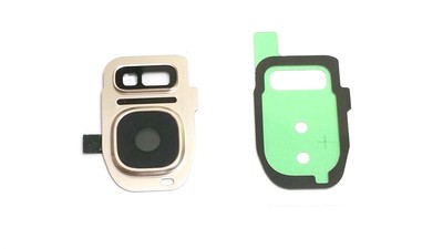 OEM Camera Lens W/Frame + Tape For Samsung Galaxy S7 G930 / S7 Edge G935 ~ GOLD