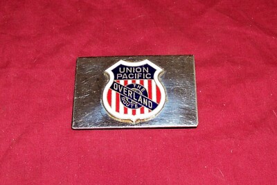 Old Union Pacific Overland Route Belt Buckle Railroad Train Central Southern RR 