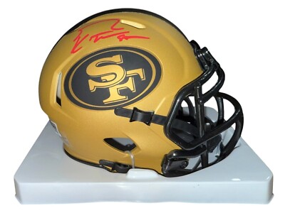 San Francisco 49ers George Kittle Autographed Rave Mini Helmet BAS  Authenticated