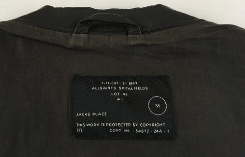 All Saints Spitalfields Monster Leather Jacket 2008 Allsaints brown black Medium - Picture 14 of 18