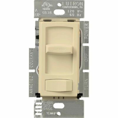Lutron Skylark Contour CTELV-303P-IV 300w 3-Way Dimmer Slide Light Switch IVORY
