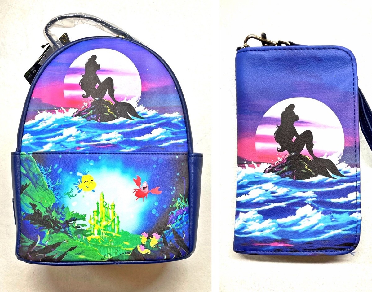 LOUNGEFLY DISNEY LITTLE MERMAID ARIEL FLOUNDER MINI BACKPACK  display picture 2