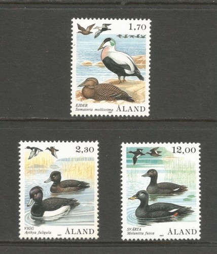 Aland 1987 Water Birds, MNH set. SG25-27