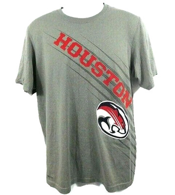 Houston Cougars Nike Dri Fit T-Shirt Mens Medium UH Football Gray