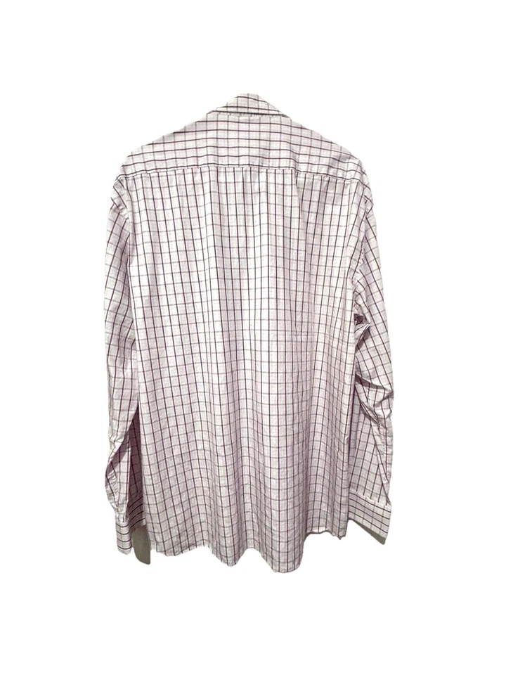 Camisa de hombre tallada con botones a cuadros a cuadros manga larga algodón EU 52 US L  Foto 2 de 4