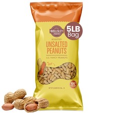Wellsley Farms Unsalted Roasted In-Shell Peanuts, USA Grown Whole with Shell, No
