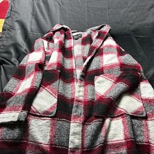 Sanctuary WOMENS red flannel jacket with hood