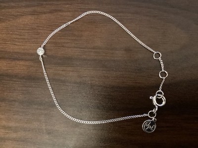 Kleines Silberarmband mit Cluster kleiner Diamantscheibe