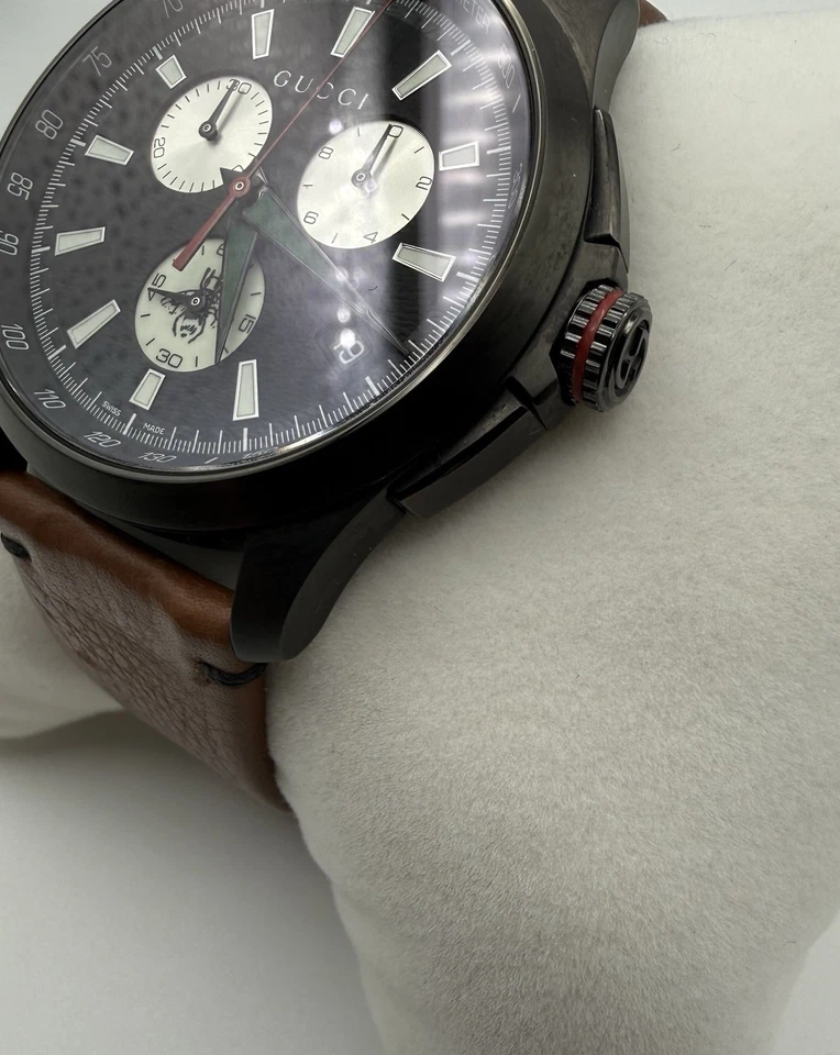 Gucci 126.2 G-Timeless Men’s Watch – Stainless Steel – Original Leather Strap – - Image 4 of 4