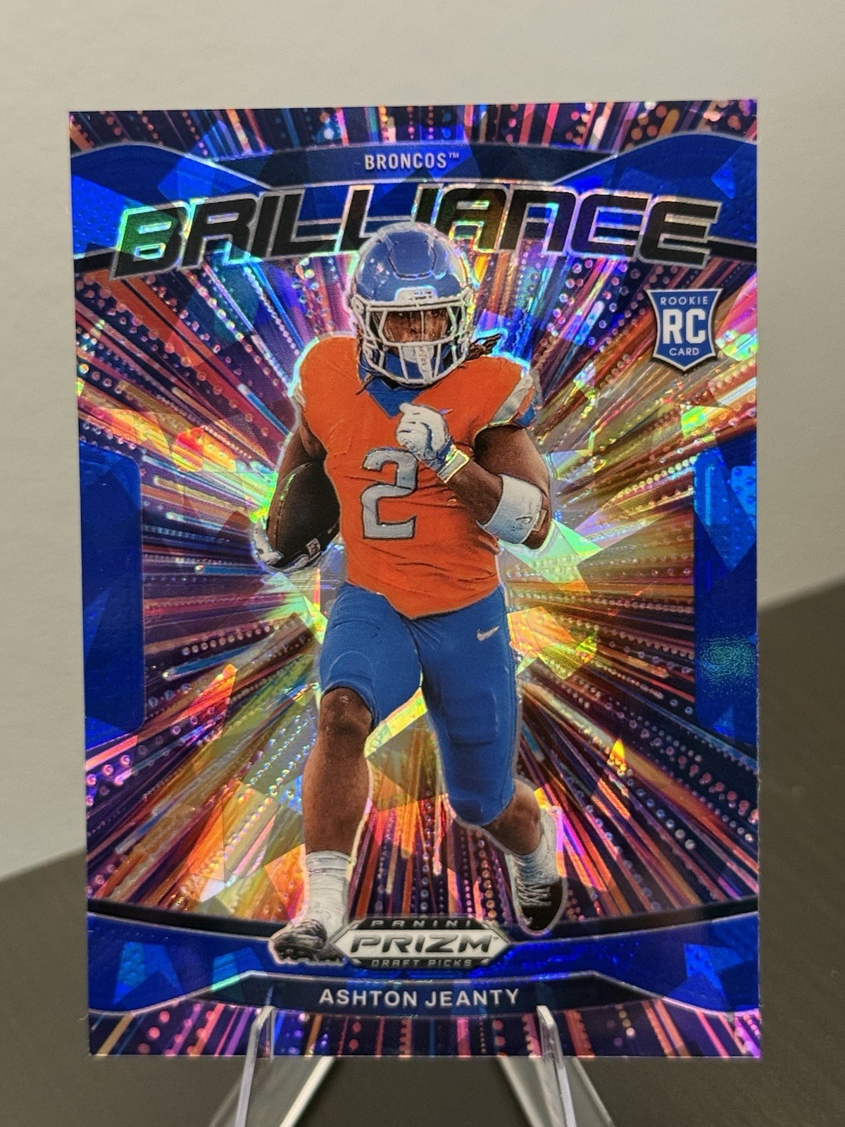 2025 Panini Prizm Draft Picks Ashton Jeanty Brilliance Blue Cracked Ice /149