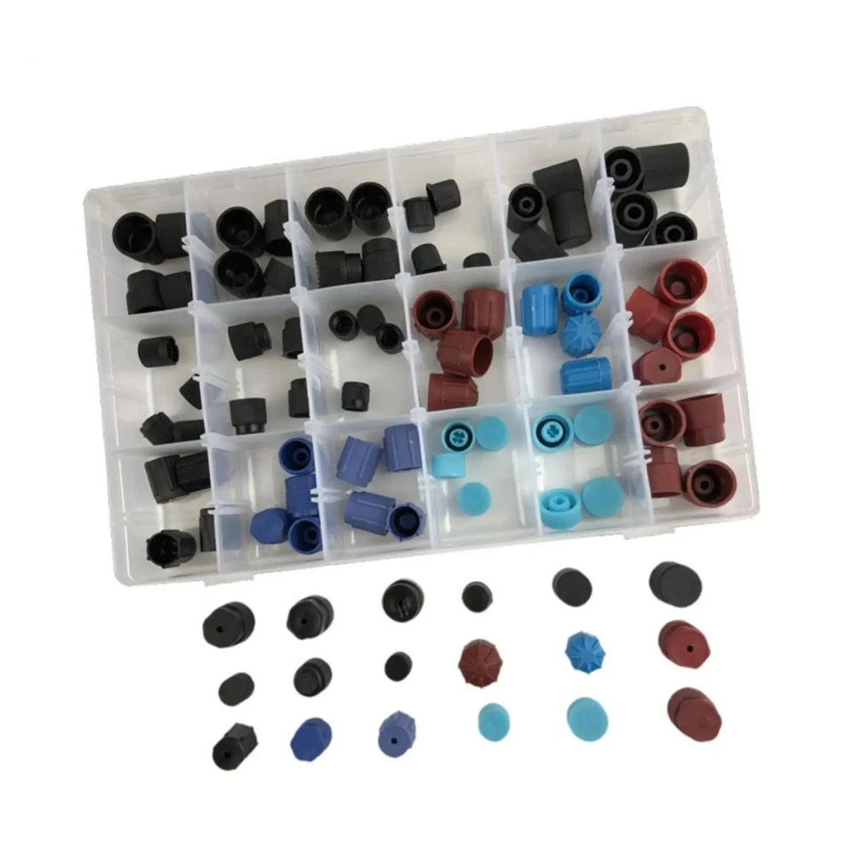 Car A/C R134a R12 High Low Side Valve Core Dust Cap For Air Conditioning Repair Foto 2 de 4