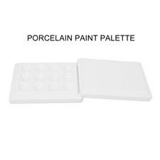 Neu 12 Wells Porzellan Farbpalette Staubdicht Wei&szlig;e Aquarell Farbpalette