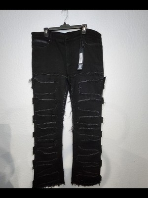 ROCKSTAR ORIGINAL Men's Black Skinny Ripped Jeans - Distressed Street Style
