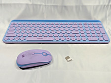 Seenda Bluetooth Keyboard Mouse for iPad, Multi-Device Blue Purple Tested