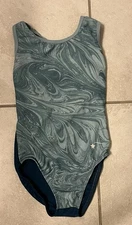 Destira Girls' Blue Wave Gymnastics Dance Leotard Child Small