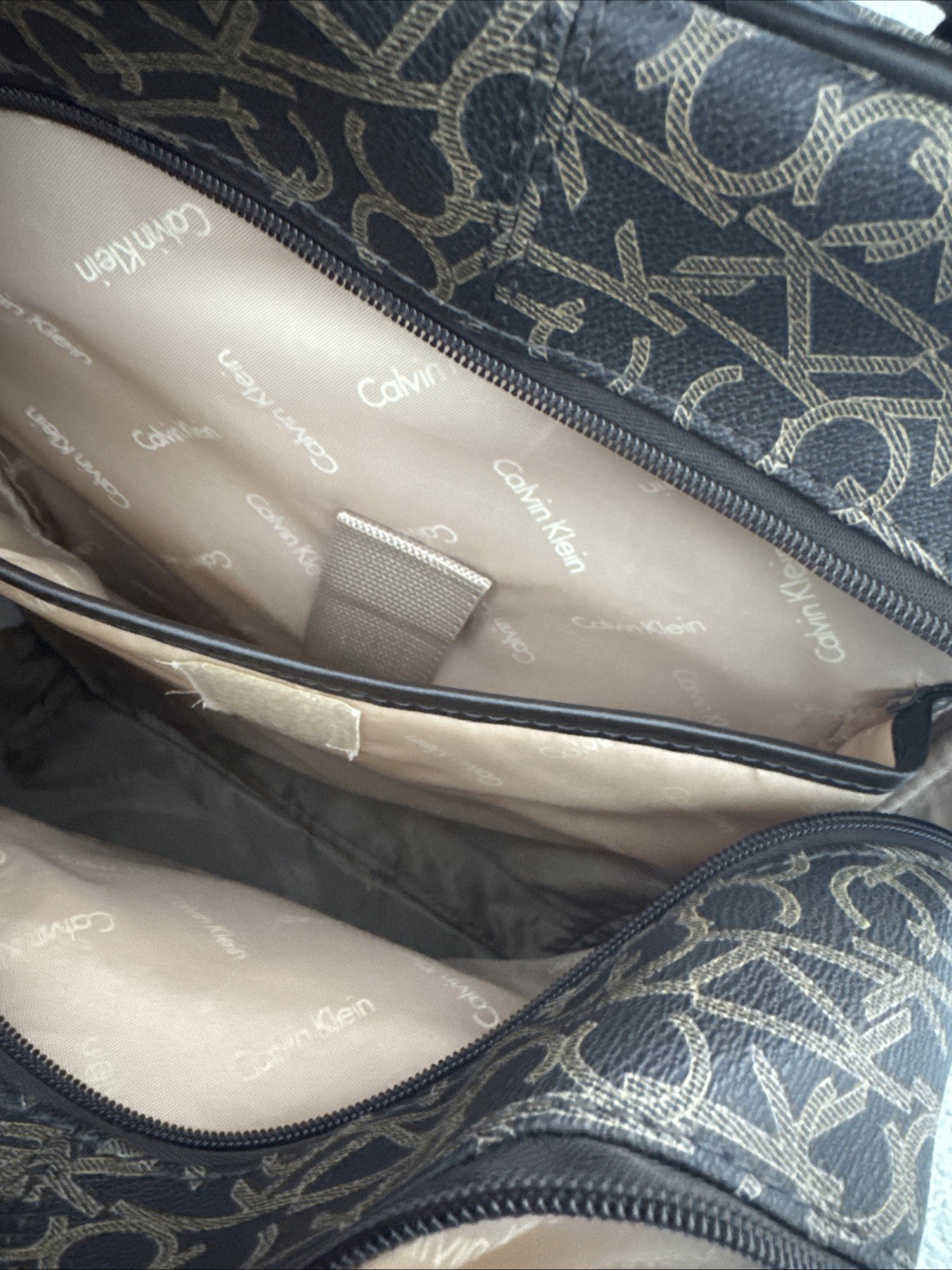 Calvin Klein Brown Monogram Backpack Logo CK Gold… - image 6