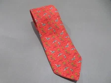 Holland & Sherry Tie Mens Red Silk Palm Tree Duck Cartoon Novelty Necktie London