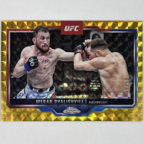2025 Topps Chrome UFC Merab Dvalishvili Geometric Gold /50