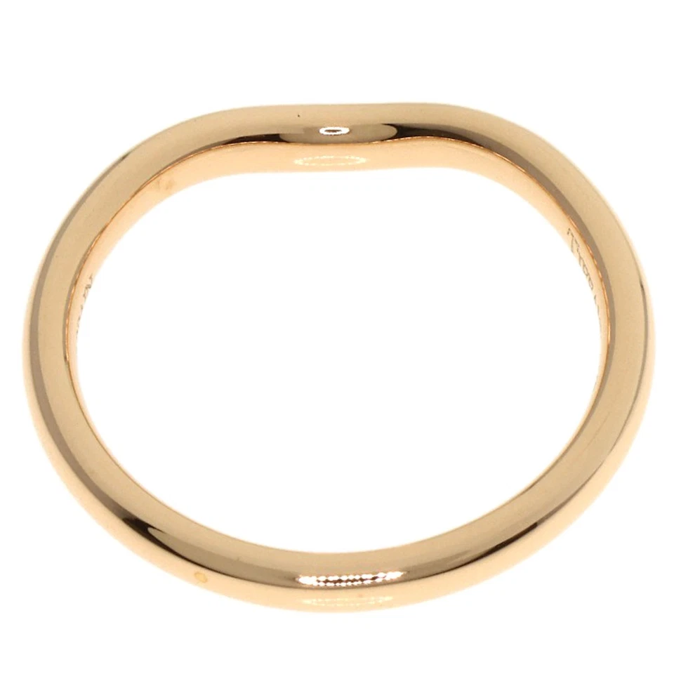 TIFFANY&Co.  Anillo Banda Curvada Diamantes Oro Rosa K18 Damas [Usado] Foto 4 de 4