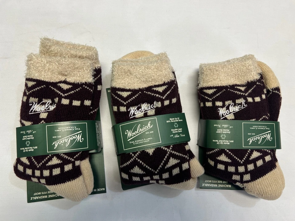 3 pares - Calcetines Woolrich para mujer - Colección The Green Label - Talla única Foto 2 de 2