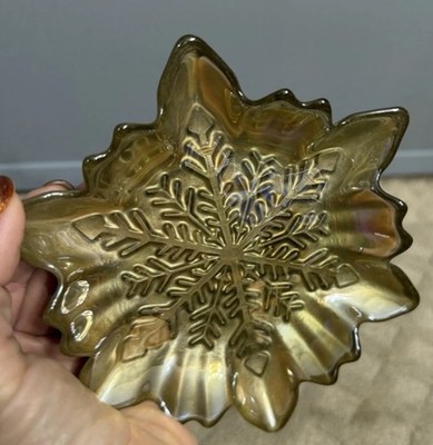 Akcam Turkish Pearl Gold Glass Snowflake