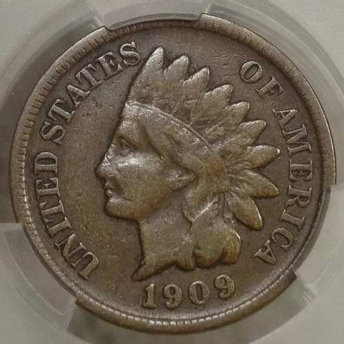 1909-S Indian Cent, Fine, CACG F-12, Key Date