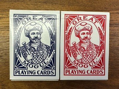 Set of (2) NEW SEALED Great Mogul Playing Cards (One Blue One Red) by USPCC