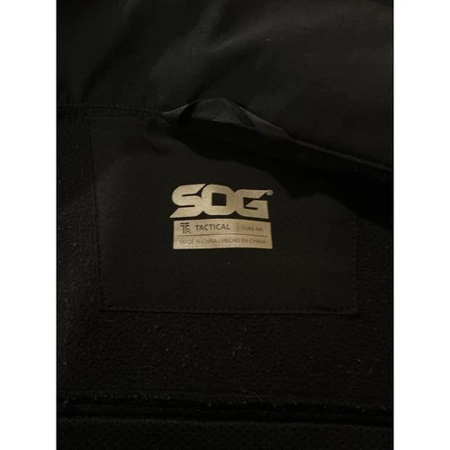 SOG Tactical Softshell Jacket Mens Large Black Full Zip Utility Coat image 8