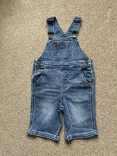 Next Boys Short Denim Dungarees 4-5 years VGC