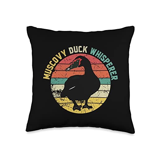 Muscovy Duck Whisperer Funny Farmer Muscovy Duck gift Throw Pillow
