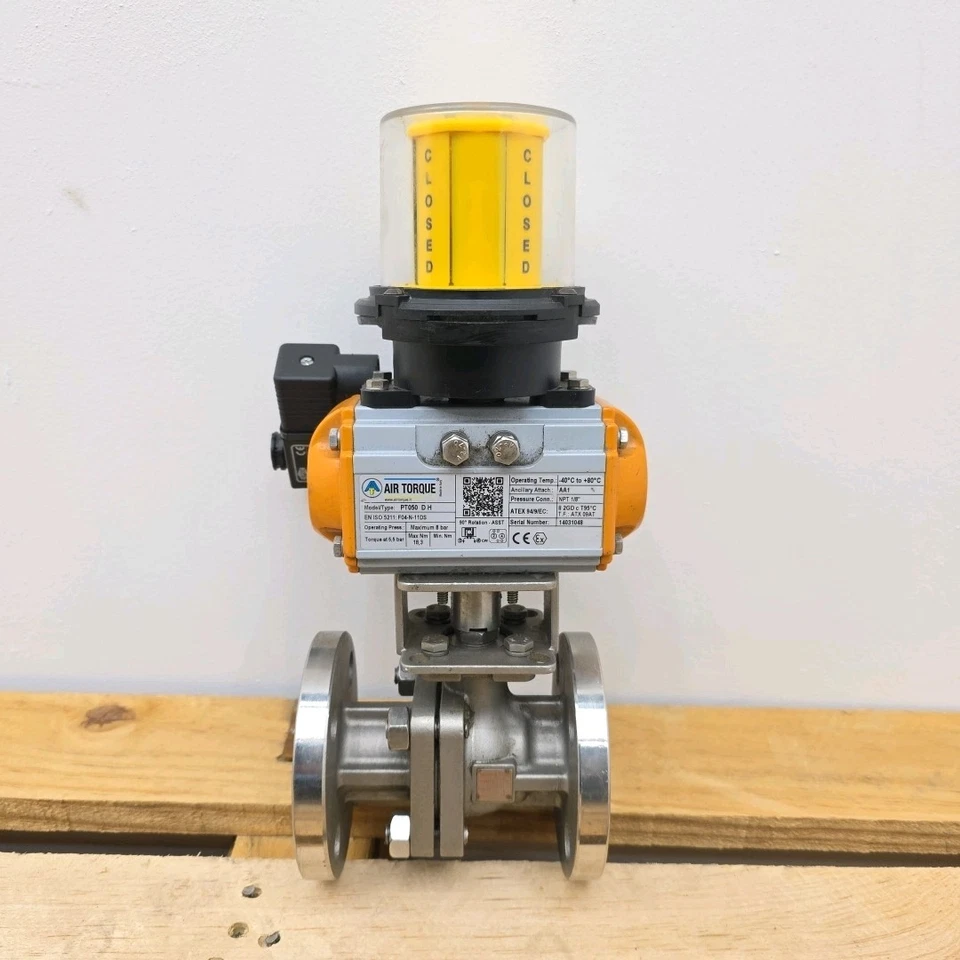 Actuador neumático Flo-Tite 1" 150# CF8M con par de aire PT050 D H máximo 8 barras Foto 2 de 4