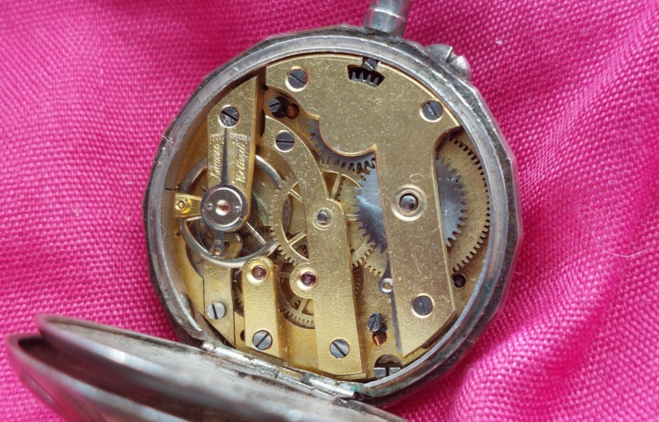 Antique Silver/Gold Pocket Watch [30mm] 1900's - French Lady Model ...