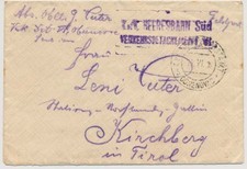FELDPOST 1916 FELDPOST-Briefkuvert, OBRENOVAC nach KIRCHBERH. Schön!