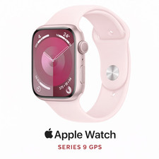 APPLE Watch Series 9 - 41 mm GPS Smartwatch Pink Aluminium Body with Pink Band