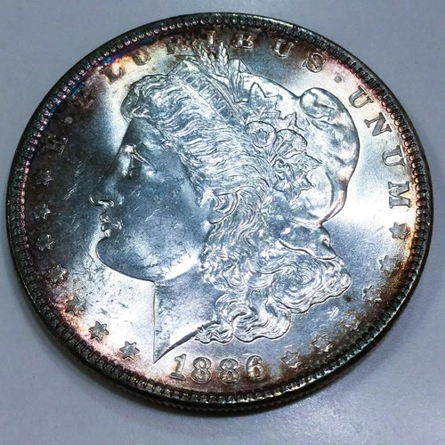 1886 Morgan Silver Dollar Beautiful Uncirculated Coin