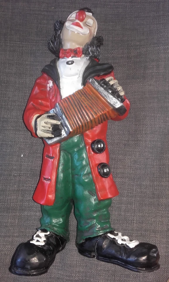 Gildeclowns Musiker stehend mit Ziehharmonika Höhe: ca. 30cm - Bild 3 von 4