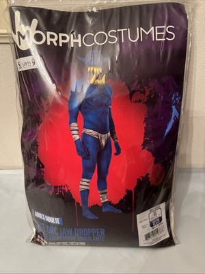 Morph Costume Body Suit Blue Orc Jaw Dropper Adult XL Costume Monster - NEW!