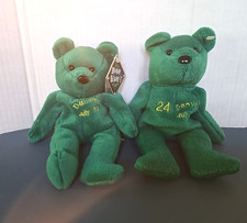 LOT OF 2 - Green Beanie Bear "Ken Griffey Jr. 24"