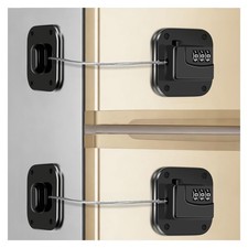 2 Pack Fridge Lock with Combination - Refrigerator Lock Heavy Duty with Adhes...